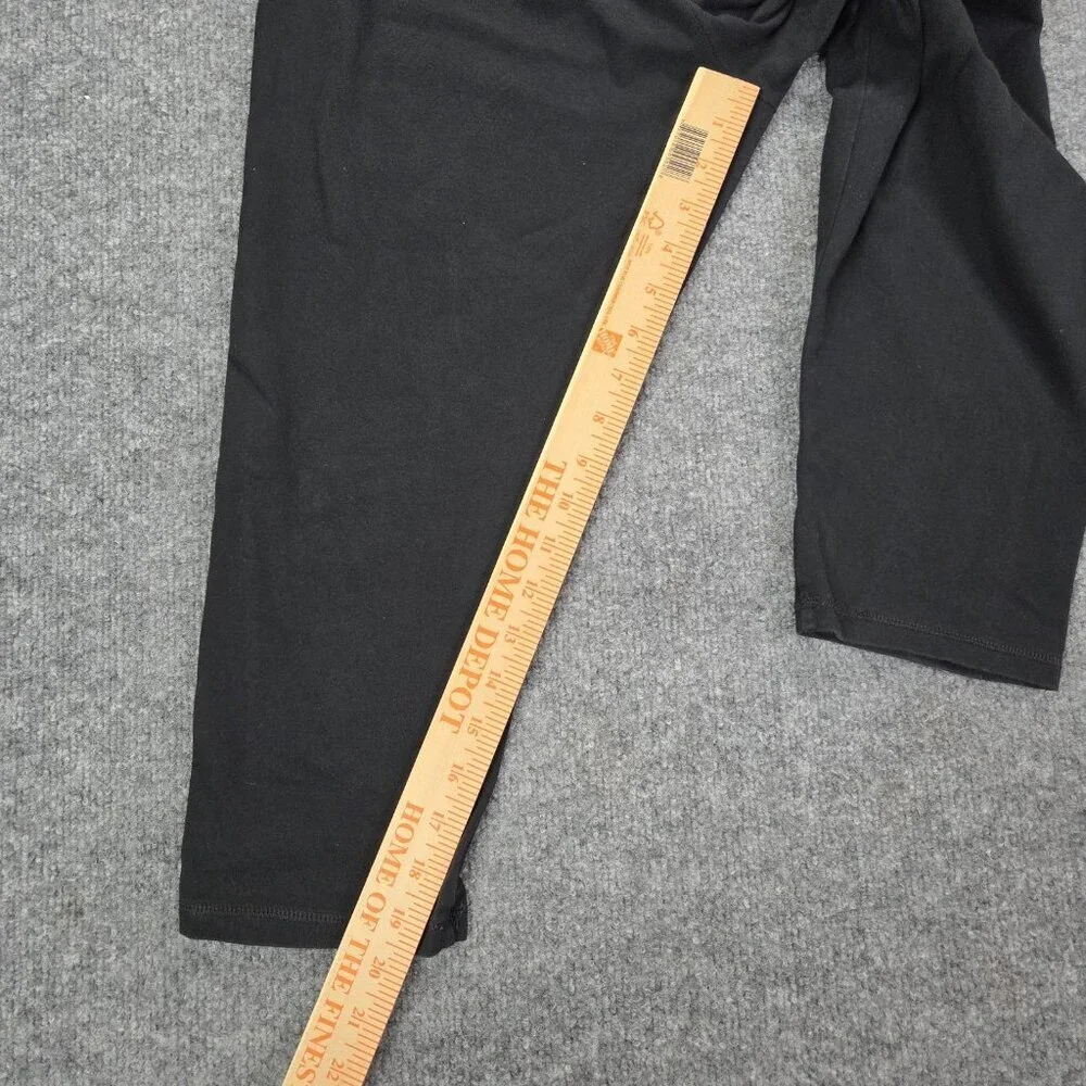 Victoria Secret PINK LOVE Black Yoga Cropped Fold Over Pants Sequins Large‎ Y2k